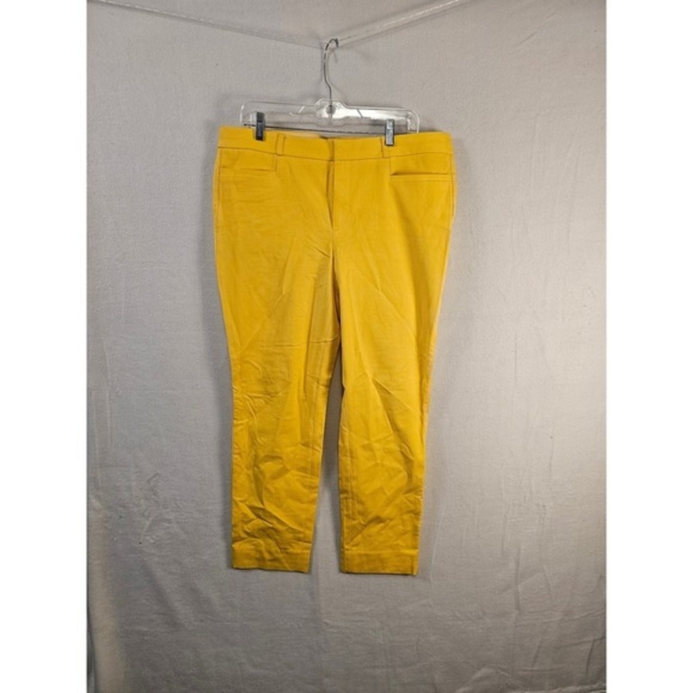 Banana Republic Yellow Cropped Pants Size‎ 14 Career Business Casual #1515